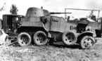 Бронеавтомобиль БА-10М брошенный по техническим причинам. Юго-западный фронт, июль 1941 г.