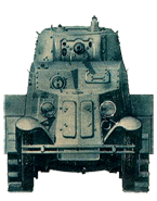 Модернизированный бронеавтомобиль - БА-10М. Вид спереди. (рис. М.Петровский)