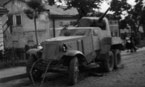Уничтоженный БА-10М на улице украинского села. Июнь 1941 г.
