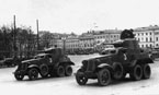 Бронеавтомобили БА-10 по пути на Красную площадь. 1 мая 1940 года.