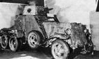 Бронеавтомобиль БА-27, захваченный финнами на месте разгрома 163-й стрелковой дивизии. Машина находится в ремонтных мастерских в Варкаусе. Апрель 1940 года.