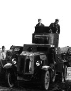 Трофейный бронеавтомобиль БА-3М из состава одной из частей Вермахта. На борту машины нанесён крест и собственное имя "Prinz Eugen". Группа армий "Центр", лето 1941 года.
