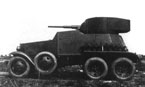 Бронеавтомобиль БА-6. Вид сбоку. ЛБТКУКС им.Бубнова, лето 1936 года.