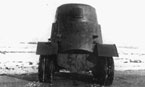 Модернизированный бронеавтомобиль БА-6М. Вид сзади. Зима 1936 года.