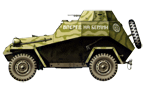 Бронеавтомобиль БА-64Б из 4-ого отдельного мотоциклетного полка 6-ой танковой армии. Румыния, август 1944 г.
