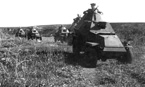 Взвод бронемашин БА-64 под командованием гвардии лейтенанта Токарева в разведке. 3-й Украинский фронт, 1-й механизированный корпус, 1943 года.
