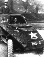 Лёгкий бронеавтомобиль БА-64М, захваченный американскими войсками. С него сняли башню, бронеплиту перед местом механика-водителя и нанесли опознавательные знаки армии США. Эта машина использовалась личным составом 21-й пехотной американской дивизии. Корея, осень 1950 года.