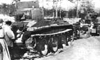 Колонна танков БТ-5. Финляндия. 1940 г.