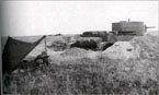 Окопанный БТ-5. Конфликт в районе р. Халхин-Гол. 1939 г.