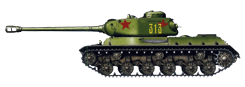 Тяжелый советский танк ИС-2 из 27-го отдельного гвардейского тяжелого танкового полка прорыва. Тактический номер боевой машины - "313". 1-й Прибалтийский фронт, Выборг, июнь 1944 года (рис. С.Игнатьев).