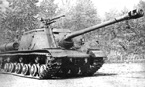 Самоходно-артиллерийская установка ИСУ-122С во дворе завода № 100. Апрель 1944 года.
