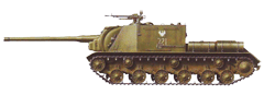 122-мм САУ ИСУ-122 из состава самоходной артиллерии 1-й армии Войска Польского. Имеет национальные опознавательные знаки и тактический номер "721". 1-й Белорусский фронт, апрель 1945 года.