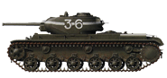 Тяжелый танк KB-1С.  Неизвестная танковая часть, лето 1943 года. (рис. С. Игнатьев)