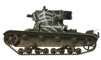 ХТ-130 из состава 210-го отдельного химического танкового батальона 7-й армии. Карельский перешеек, февраль 1940 года. Машина имеет камуфляж в виде белых полос.