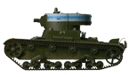 Трофейный ХТ-130 отдельного танкового батальона финской армии. Весна 1940 года. Машина имеет тактическое обозначение в виде бело-голубых полос цвета государственного флага Финляндии.