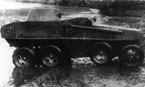 Бронеавтомобиль ПБ-7 выходит из реки Нева во время заводских испытаний. Осень 1936 года.
