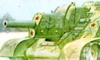 Рисунок СУ-122. Волховский фронт. Зима 1943 г.