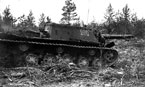 Самоходное орудие СУ-152 из состава 1539-го тяжёлого самоходно-артиллерийского полка. 2-й Прибалтийский фронт. Весна 1944 года.