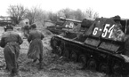 СУ-76М наступают в Восточной Пруссии. Весна 1945 г.