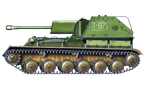 Самоходная установка СУ-76М из состава из неизвестного воинского соединения приданная 17-ой гвардейской механизированной бригаде. Восточный фронт, осень 1943 года.