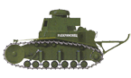 Танк Т-18, построенный для РККА на средства трудящихся. Передан в составе колонны из трёх машин «Металлист», «Рабкриновец» и «Текстильщик».