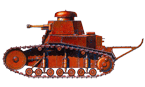 Танк Т-18 эталонный в варианте окраске на сдаточных испытаниях. Июль 1927 г.