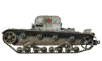 Тягач (с бронированным верхом) на базе Т-26 из состава 150-й танковой бригады Брянского фронта. Весна 1942 года. Тягач использовался в качестве штабной машины (рис. С.Игнатьев).
