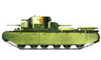 Тяжелый танк Т-35-1 в парадной окраске, 1 мая 1933 года.