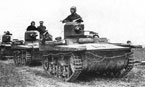 Колонна танков Т-37 А на маневрах войск Киевского военного округа. 1937 год.