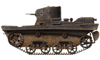 Трофейный танк Т-37А одного из подразделений вермахта. Советско-германский фронт, 1943 год (рис. С.Игнатьев).