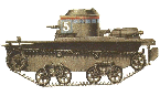Т-38 в "парадной" окраске, принятой в Красной Армии середины 30-х годов. Белая "пятёрка" - номер не машины, а шеренги в строю парадного расчёта
