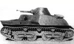 Легкий танк 010 (образец № 6/2 с подвеской по типу тягача «Комсомолец») во время испытаний. Вид на левый борт. НИБТ полигон. Июль 1939 года.