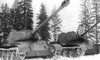 Опытные образцы №3 и №2 танка Т-44. Февраль 1944 года.