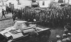 Митинг в части полковника Гатченко. Юго-Западный фронт, 1942 год.