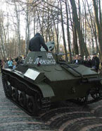Т-60 на показе зрителям в музее старинных автомобилей и военной техники в п/о Архангельское, Московской области.