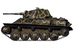 Трофейный лёгкий танк Т-70М одной из частей Вермахта. Машина имеет жёлто-зелёный камуфляж и небольшой крест на борту корпуса. Советско-германский фронт, лето 1943 года (рис. С.Игнатьев).
