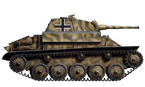 Трофейный лёгкий танк Т-70М одной из частей Вермахта. Машина имеет жёлто-зелёный камуфляж и крест большого размера на башне. Этот танк использовался в составе одной из танковых рот полицейских частей. Советско-германский фронт, лето 1943 года (рис. С.Игнатьев).