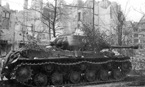 ИС-2 на улице г.Моравска-Острава. 1945 год.