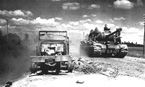 Танк ИС-2 на Рижском шоссе. Лето 1944 года.