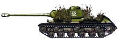 Тяжёлый танк ИС-2 из неизвестной танковой части. г.Моравска-Острава, 1945 года.