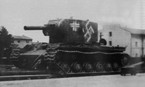 КВ-2 захваченный немцами в Белоруссии. 1941 г.