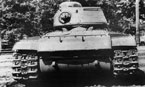 Объект №239 - предсерийный образец танка КВ-85, во дворе завода № 100. Вид сзади. Челябинск, лето 1943 года.