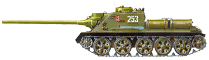 СУ-100, прошедшая все этапы послевоенной модернизации. Военный парад, посвящённый 40-летию Победы в Великой Отечественной войне, Москва, 9 мая 1985 г.