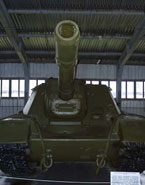 Тяжёлая самоходная установка СУ-152 в экспозиции Военно-исторического музея бронетанкового вооружения и техники в п.Кубинка, Московской обл.