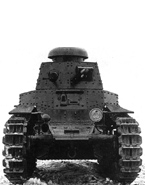 Танк Т-18 обр. 1930 г. Вид спереди.