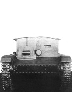 Тягач (с брезентовым верхом) на базе танка Т-26, вид спереди. 1933 год.
