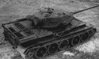 Танк Т-44А на заводских испытаниях. Вид сверху – сзади. Лето 1944 года.