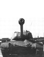Опытный танк Т-44 с пушкой Д-25-44. Вид спереди.