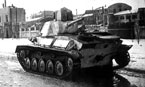 Танк Т-70М на улице одного из освобожденных городов. Южный фронт, зима 1943 года.