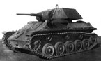 Общий вид танка Т-70 с двухместной башней. Машина уже имеет модернизированную ходовую часть с уширенной гусеницей и опорными катками. г.Горький, сентябрь 1942 года.